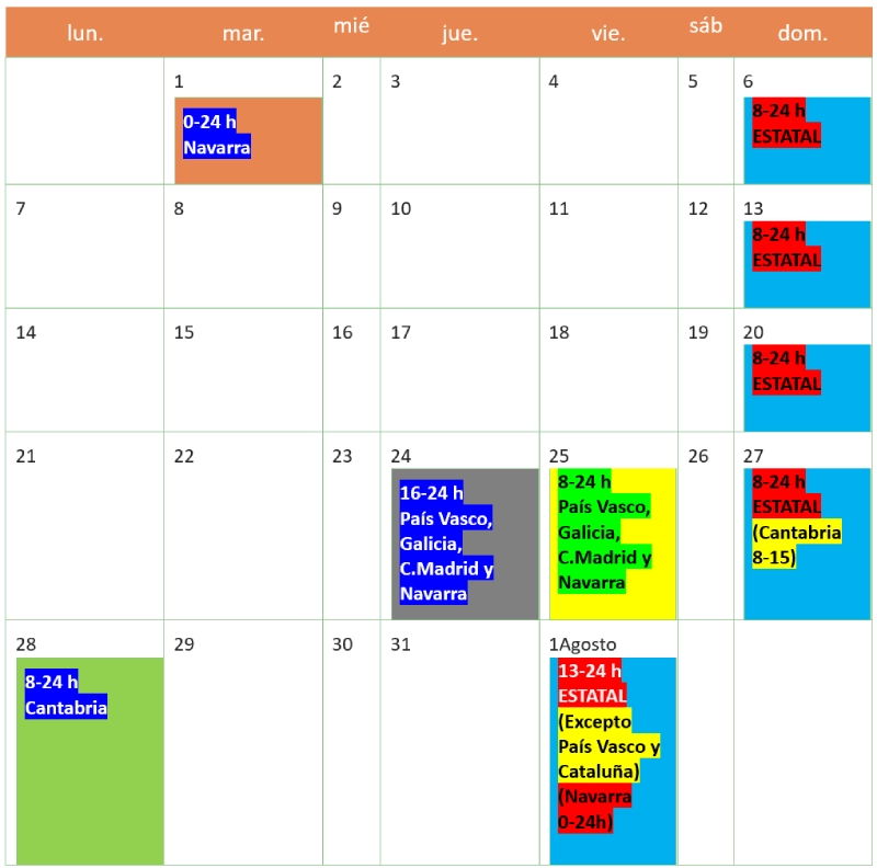 Restricciones al Transporte de Mercancías Peligrosas Junio 2025