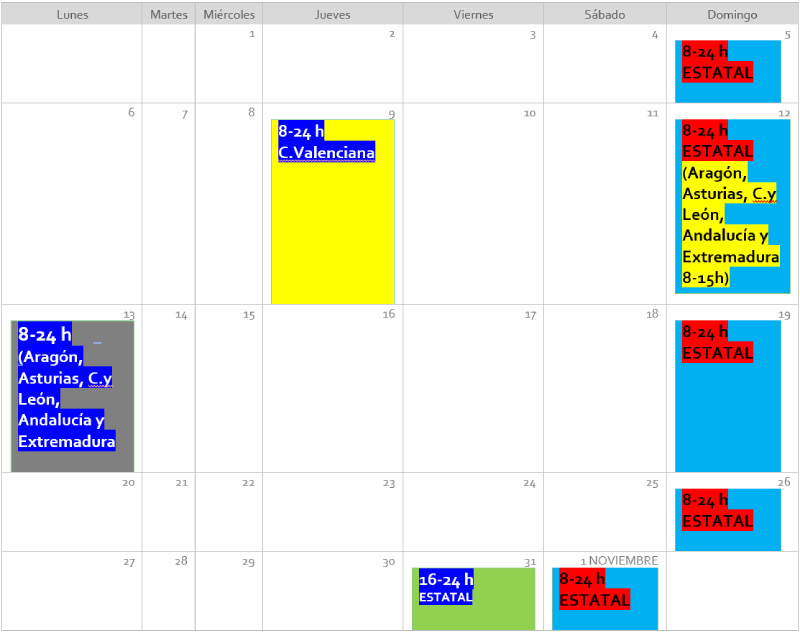 Restricciones al Transporte de Mercancias Peligrosas Octubre 2025